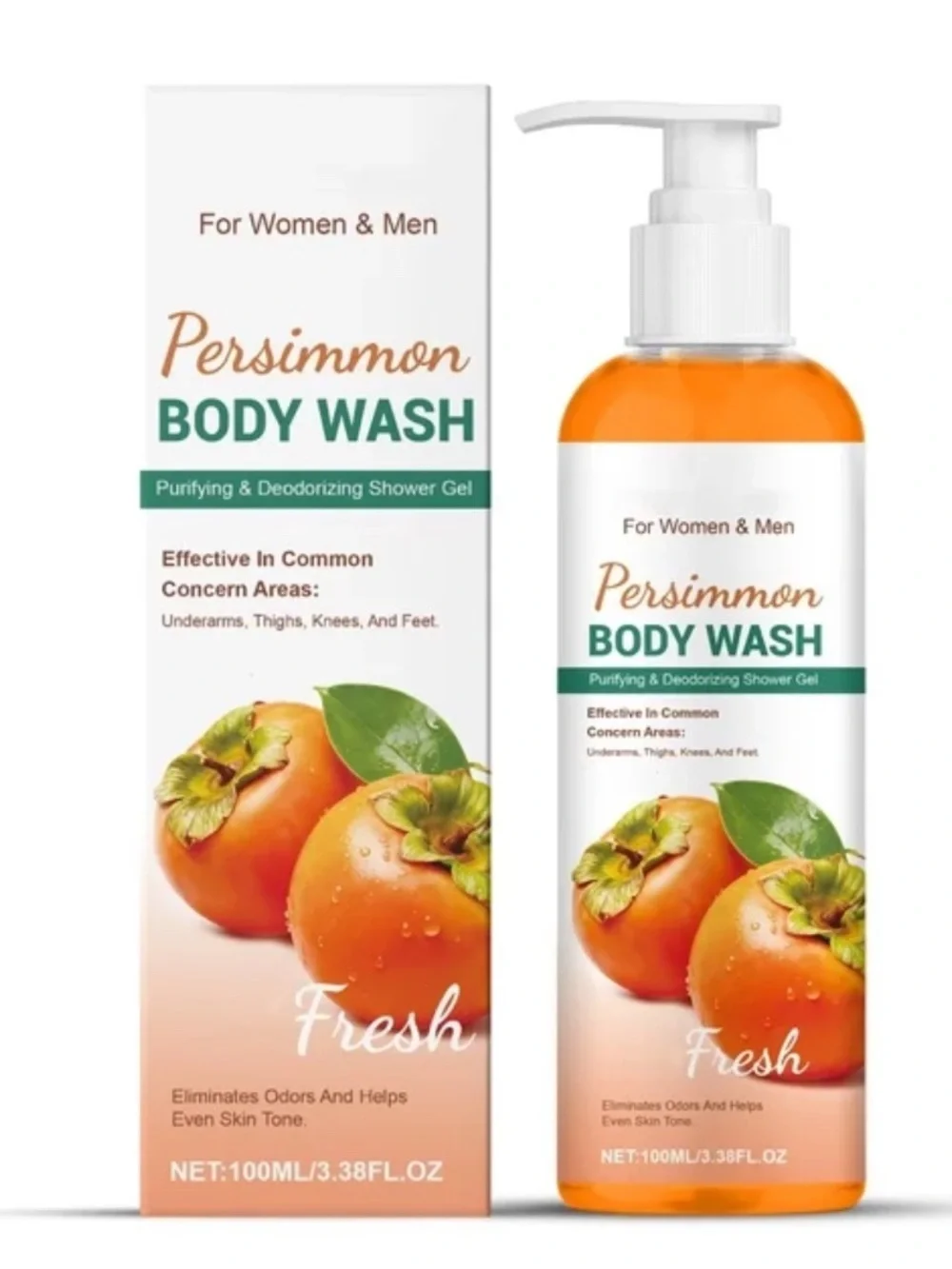 Persimmon Body Wash for Women & Men — Fresh Orange Scent